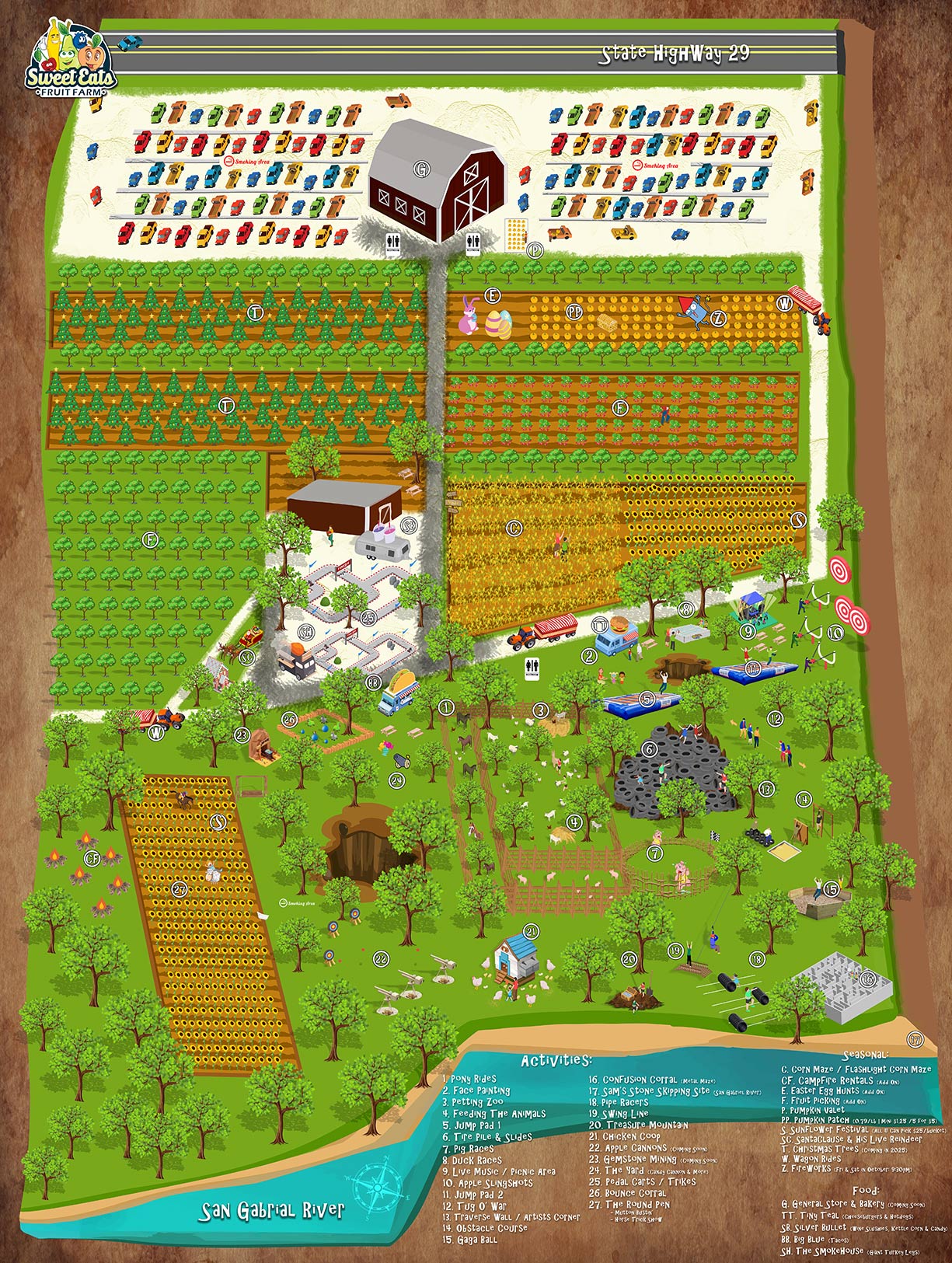 Sweet Eats Fruit Farm Map