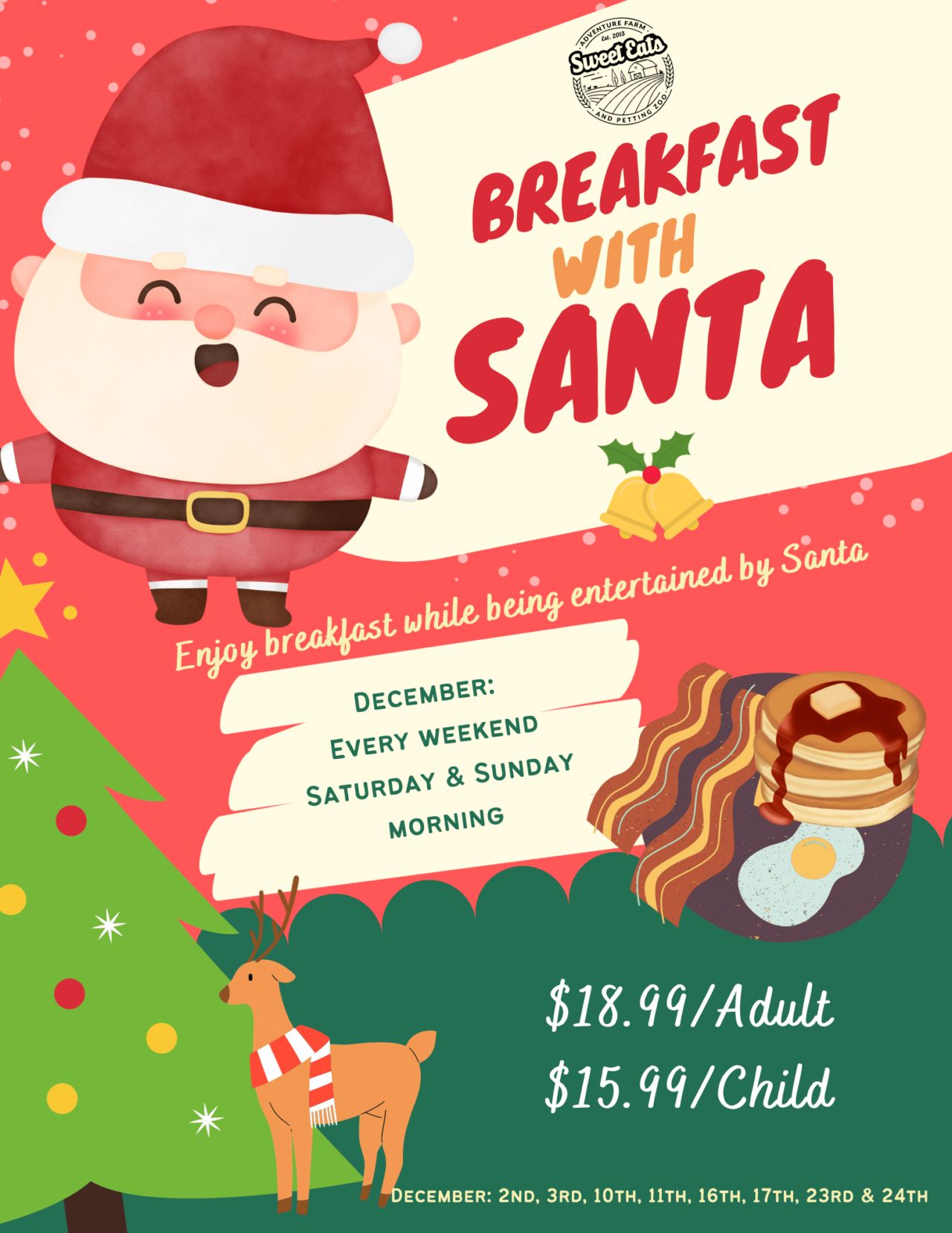 Breakfast with Santa Sweet Eats Adventure Farm